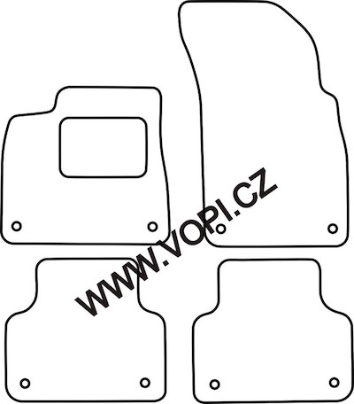 Textil-Autoteppiche Audi Q7 5 míst 06/2015 - Perfectfit (0231)